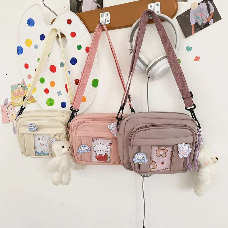 New Kawaii Bag Girls 2024 New JK Transparent Bag Small Crossbody Bag For Women Purses and Handbags Shoulder Bag Itabag Bolso