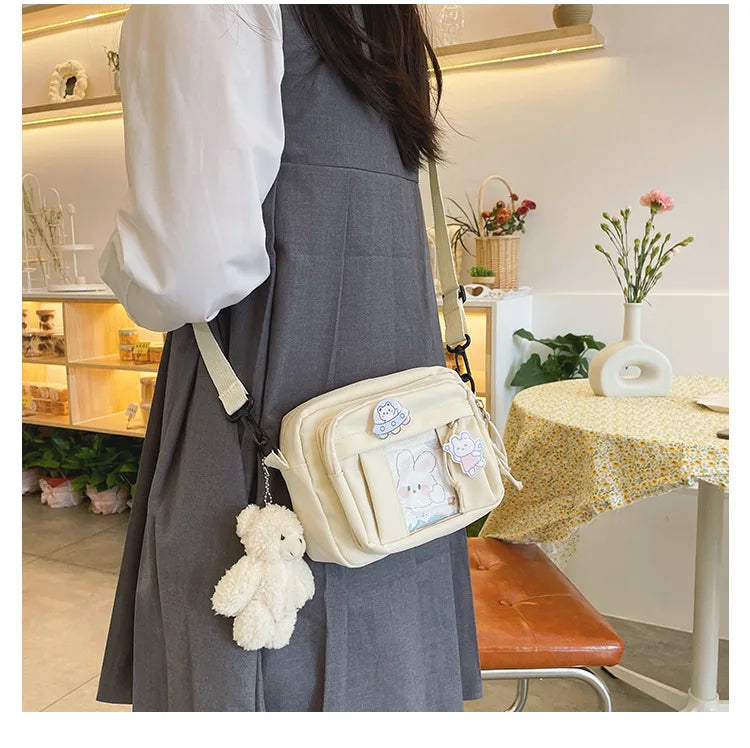 New Kawaii Bag Girls 2024 New JK Transparent Bag Small Crossbody Bag For Women Purses and Handbags Shoulder Bag Itabag Bolso