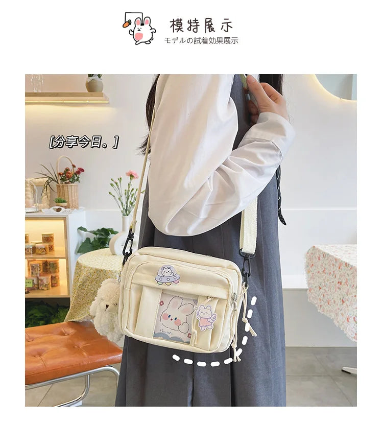 New Kawaii Bag Girls 2024 New JK Transparent Bag Small Crossbody Bag For Women Purses and Handbags Shoulder Bag Itabag Bolso