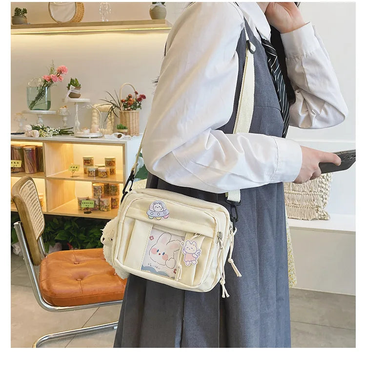 New Kawaii Bag Girls 2024 New JK Transparent Bag Small Crossbody Bag For Women Purses and Handbags Shoulder Bag Itabag Bolso