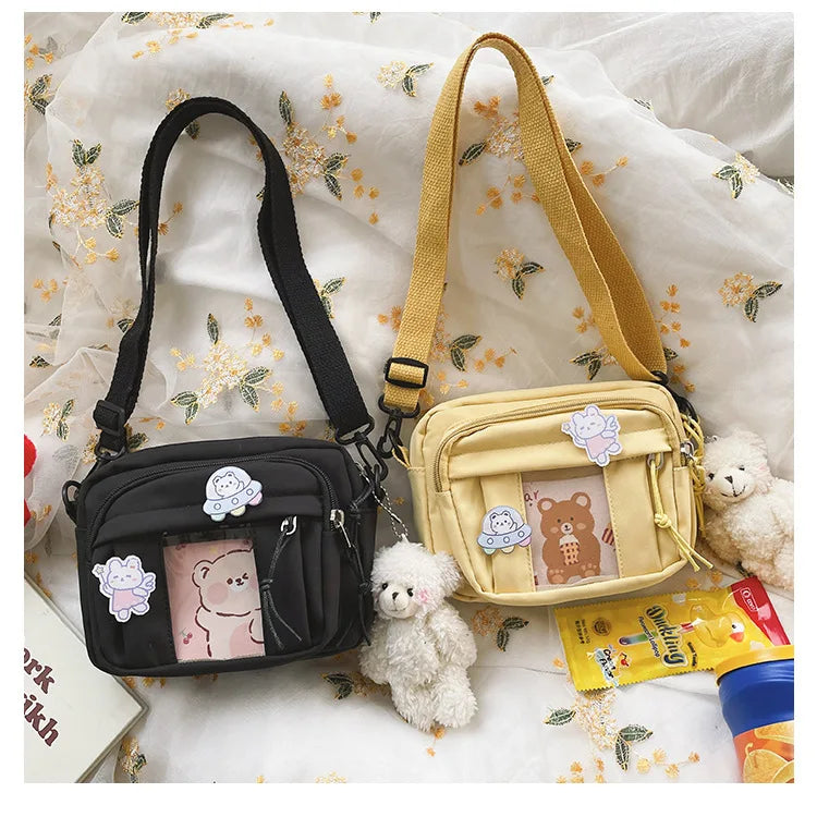 New Kawaii Bag Girls 2024 New JK Transparent Bag Small Crossbody Bag For Women Purses and Handbags Shoulder Bag Itabag Bolso