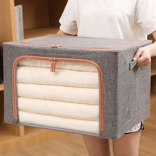 Foldable Storage Organizers Clothes Blanket Quilt Organizer Box Large Capacity Closet Sweater Storage Clothes Cabinet Organizer