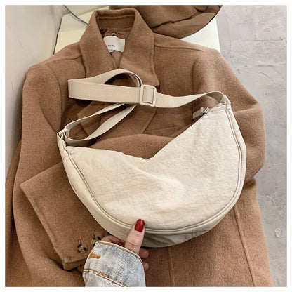 Casual Nylon Hobos Crossbody Bag for Women Designer Shoulder Bags Large Capacity Tote Lady Travel Shopper Bag Female Purses 2024