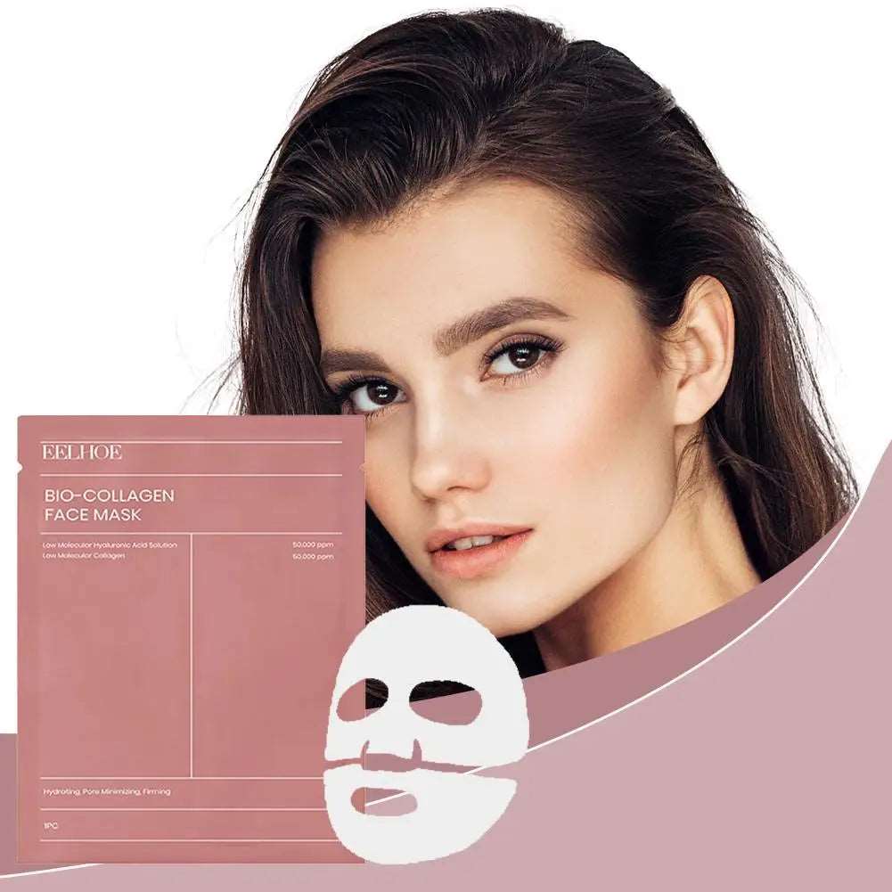 1/5/10PCs Bio Collagen Face Mask Shrink Pores Deep Hydrating Overnight Mask Moisturizing Refreshing Brightening Face Skin Care