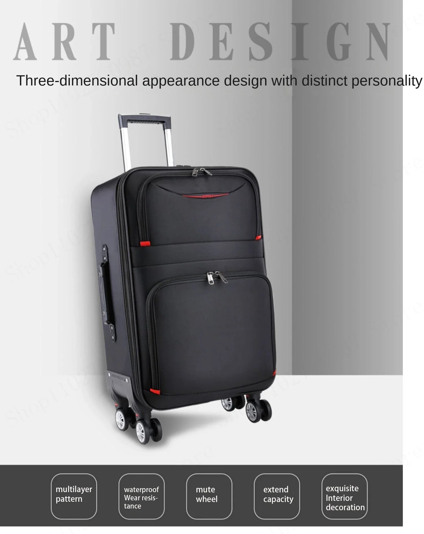 Suitcase Detachable Wheel Waterproof Luggage Carry-on Travel Bag Large Capacity Oxford Rolling Luggage Set Password Trolley Case