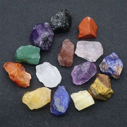 Natural Crystal Stones Rose Quartz Amethyst Fluorite Irregular Shape Mineral Rock Reiki Healing Stone Specimen Home Decor