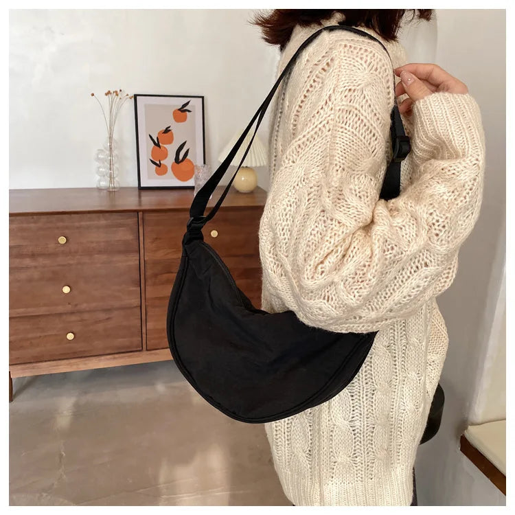 Casual Nylon Hobos Crossbody Bag for Women Designer Shoulder Bags Large Capacity Tote Lady Travel Shopper Bag Female Purses 2024