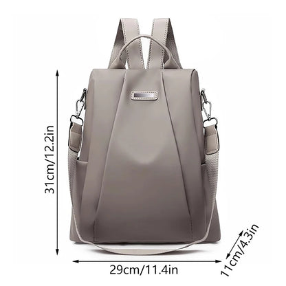 2024 New Korean Fashion Travel Backpack With Anti-theft Canvas College Students Schoolbag Oxford Cloth Shoulder Bag Female