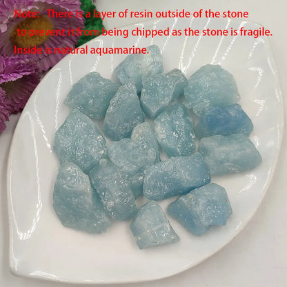 1pc Random Raw Aquamarine Natural Stone Ccrystals and Stones Healing Rock Mineral Rough Gemstone Home Decoration Room Decor Gift