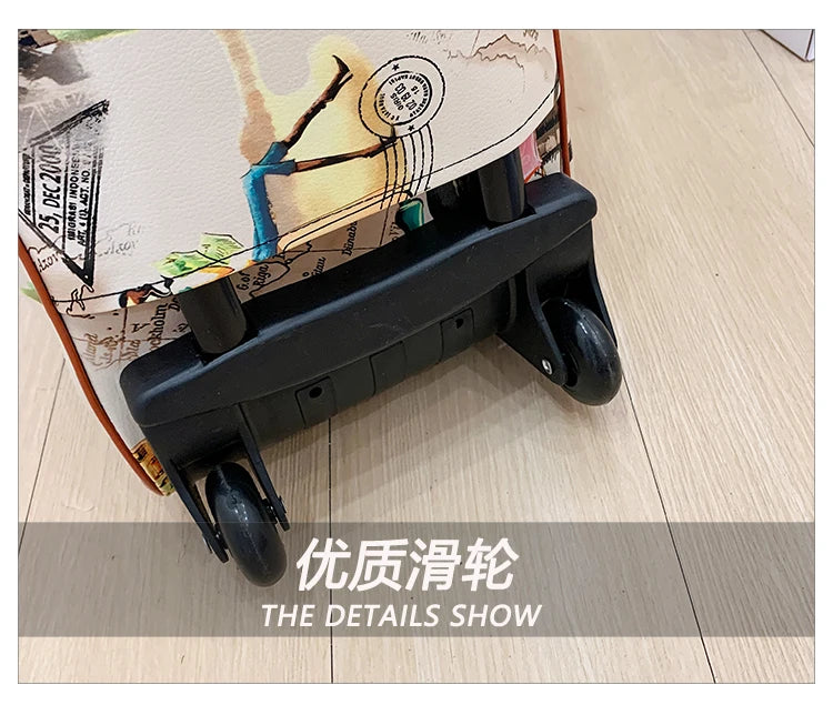 Large Capacity Women Travel Suitcase Trolley Bags Wheeled Bag Oxford Waterproof Rolling Luggage Travel Bag With Wheels