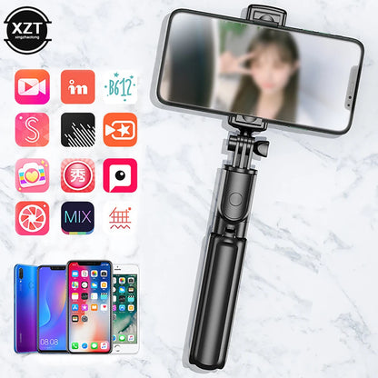 Extendable Wireless Selfie-Stick Monopod Tripod Bluetooth-compatible Selfie Stick for Huawei Xiaomi iPhone Gopro Sports Action