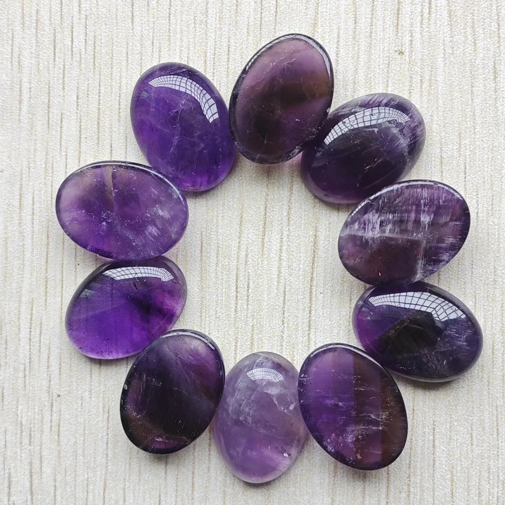 Natural amethysts stone high quality oval cab cabochon stone beads 18x25mm for jewelry Accessories Wholesale 10pcs/lot free