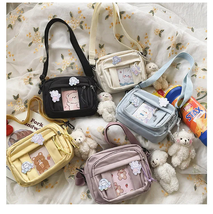 New Kawaii Bag Girls 2024 New JK Transparent Bag Small Crossbody Bag For Women Purses and Handbags Shoulder Bag Itabag Bolso