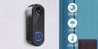 Tuya Video Doorbell 1080P WiFi Wireless Outdoor WaterProof Camera AC Power Security Protection Home Surveillance Alexa Google