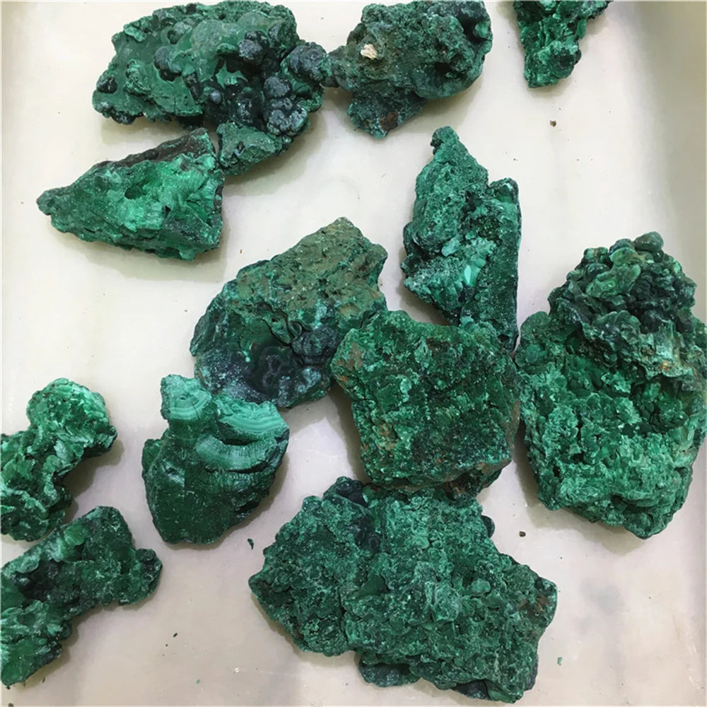 High Quality Natural Malachite Raw Stone Malachite Crystal Clastic Rock Cube Collectible  Witchcraft Magic Minerals Specimen