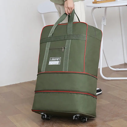 Folding travel bag, luggage compartment,swivel wheel storage box,large capacity telescopic luggage bag,overnight bag