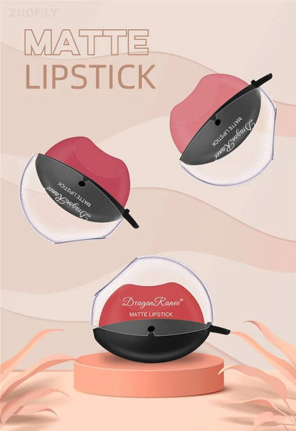 New Squeeze Into Lazy Lipstick Lip-shaped Lipstick Moisturizing Matte Lip Makeup Tint Waterproof Nonstick Cup Lipgloss Korean - MarvelouStore