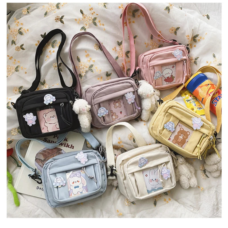 New Kawaii Bag Girls 2024 New JK Transparent Bag Small Crossbody Bag For Women Purses and Handbags Shoulder Bag Itabag Bolso