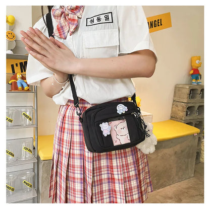 New Kawaii Bag Girls 2024 New JK Transparent Bag Small Crossbody Bag For Women Purses and Handbags Shoulder Bag Itabag Bolso