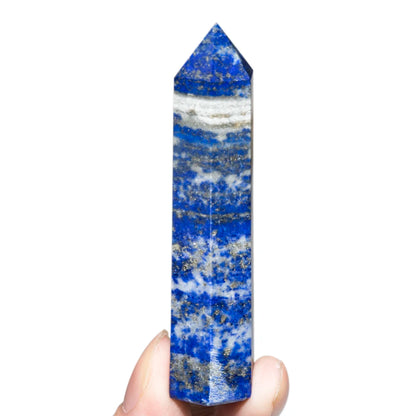 1.57"-3.14" Natural Crystals Stone lapis lazuli Wands Polishing Reiki Healing  Energy Stone Hexagonal Point Obelisk Gemstones