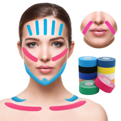 Kinesiology Tape for Face V Line Neck Eyes Lifting Tape Wrinkle Remover Sticker Facial Skin Care Tool Bandagem Elastica 2.5CM*5M