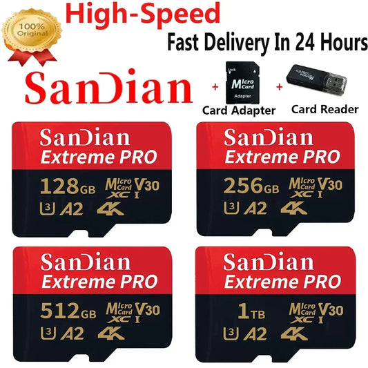 Original SD Card 1TB Large Capacity Memory Cards 256GB Micro Mini TF Card 512GB High Speed Flash Card for PC/Desktop/Mac/Cameras