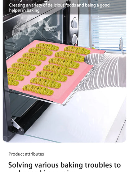 30X40cm Silicone Grill Mat Baking Tray Breathable Cookie Bread Mat Oven Microwave High Temperature Baking Kitchen Tools