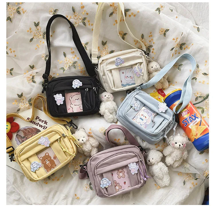 New Kawaii Bag Girls 2024 New JK Transparent Bag Small Crossbody Bag For Women Purses and Handbags Shoulder Bag Itabag Bolso