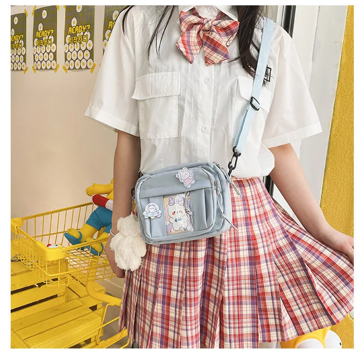 New Kawaii Bag Girls 2024 New JK Transparent Bag Small Crossbody Bag For Women Purses and Handbags Shoulder Bag Itabag Bolso