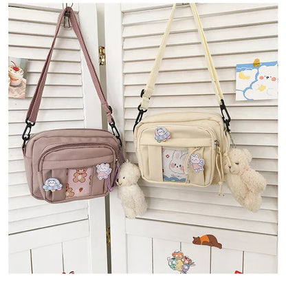 New Kawaii Bag Girls 2024 New JK Transparent Bag Small Crossbody Bag For Women Purses and Handbags Shoulder Bag Itabag Bolso