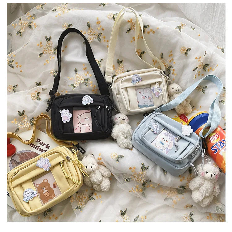 New Kawaii Bag Girls 2024 New JK Transparent Bag Small Crossbody Bag For Women Purses and Handbags Shoulder Bag Itabag Bolso