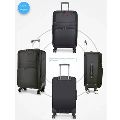 Suitcase Detachable Wheel Waterproof Luggage Carry-on Travel Bag Large Capacity Oxford Rolling Luggage Set Password Trolley Case