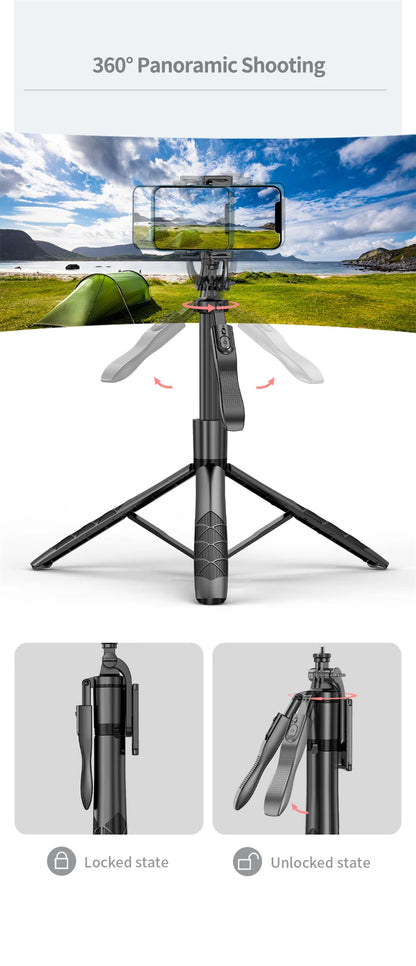 COOL DIER L16 1530mm Wireless Selfie Stick Tripod Stand Foldable Monopod  With Bluetooth Shutter For Gopro Cameras Smartphones