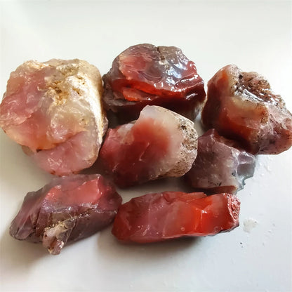 Natural Treasure Southern Red Agate Raw Carnelian Diffuser Oil Raw Stone Crystals Healing Specimen Home Garden Decoration Stone