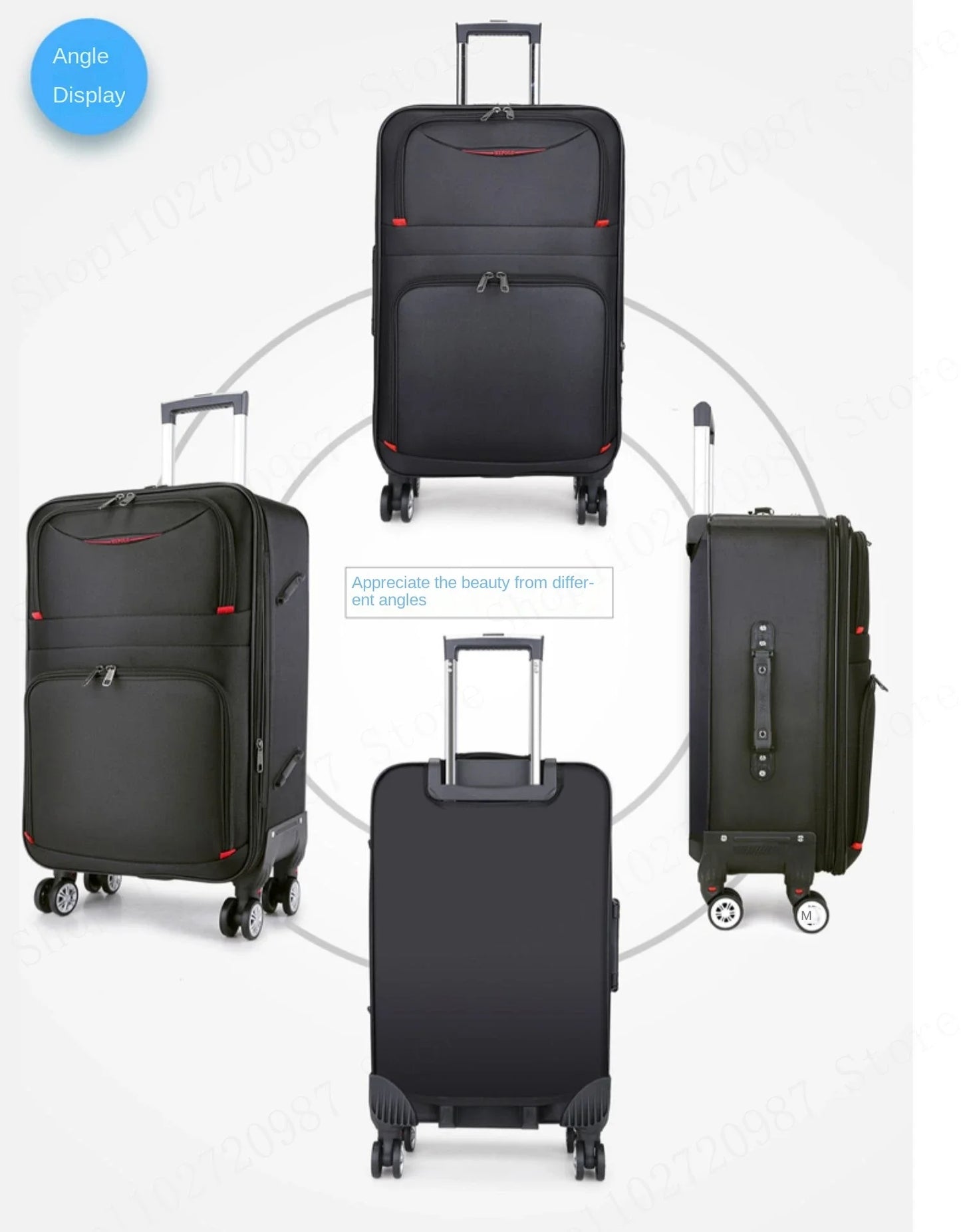 Suitcase Detachable Wheel Waterproof Luggage Carry-on Travel Bag Large Capacity Oxford Rolling Luggage Set Password Trolley Case