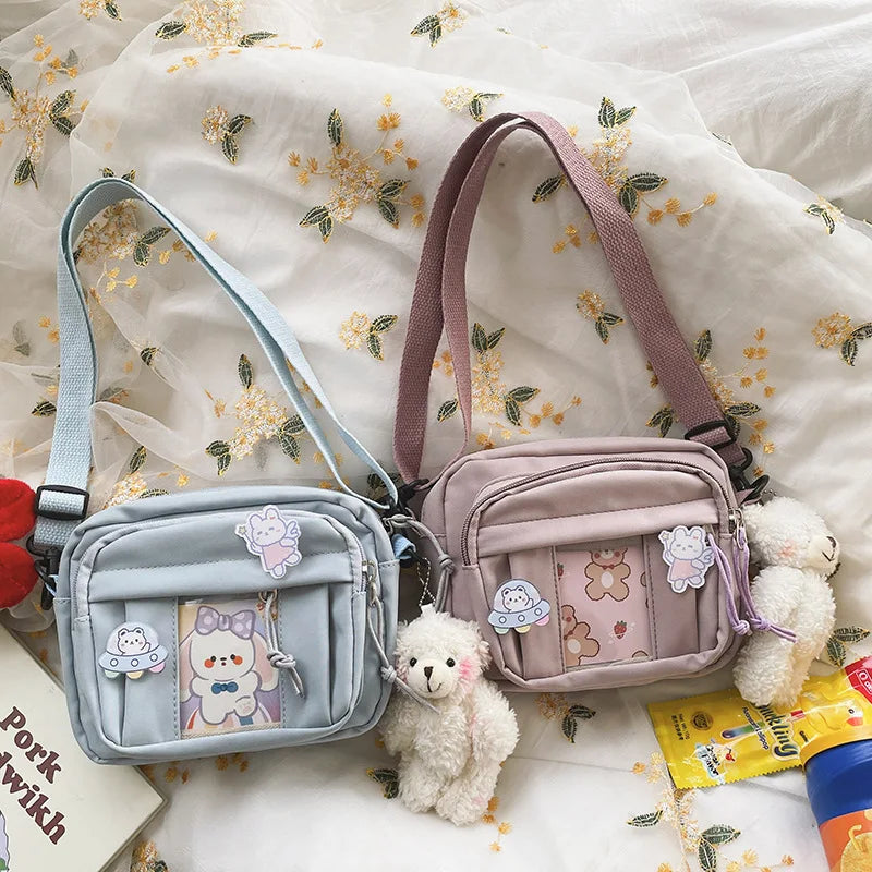 New Kawaii Bag Girls 2024 New JK Transparent Bag Small Crossbody Bag For Women Purses and Handbags Shoulder Bag Itabag Bolso