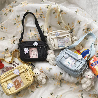 New Kawaii Bag Girls 2024 New JK Transparent Bag Small Crossbody Bag For Women Purses and Handbags Shoulder Bag Itabag Bolso