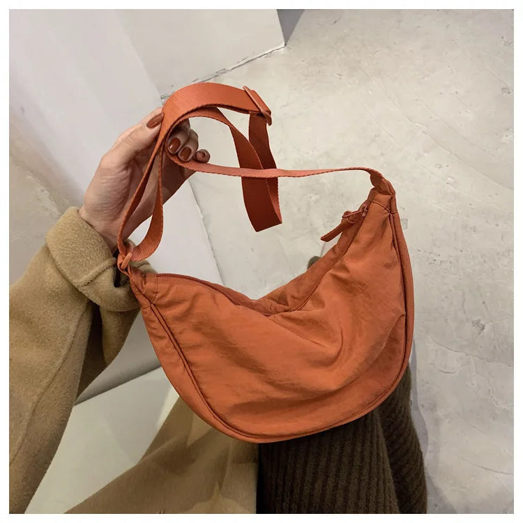 Casual Nylon Hobos Crossbody Bag for Women Designer Shoulder Bags Large Capacity Tote Lady Travel Shopper Bag Female Purses 2024