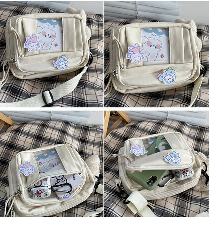 New Kawaii Bag Girls 2024 New JK Transparent Bag Small Crossbody Bag For Women Purses and Handbags Shoulder Bag Itabag Bolso