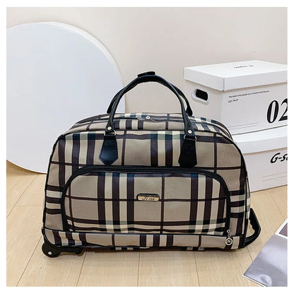 Large Capacity Women Travel Suitcase Trolley Bags Wheeled Bag Oxford Waterproof Rolling Luggage Travel Bag With Wheels