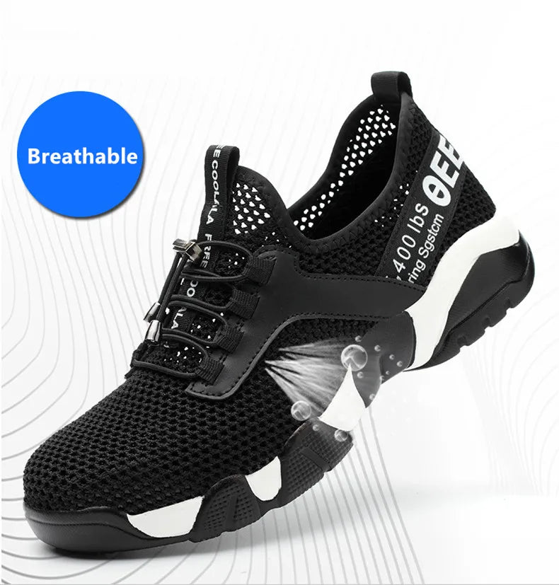 summer safety shoes breathable work shoes anti smash anti puncture work sneakers with steel toe security shoes light work shoes