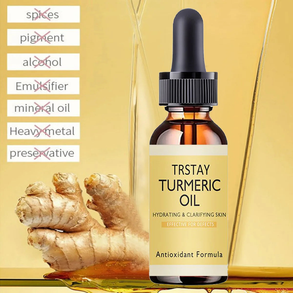 New Turmeric Oil Glow to Facial Lightening Serum For Black Brown Skin Leg Hand Body Whitening for Dark Skin beauty health