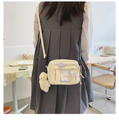 New Kawaii Bag Girls 2024 New JK Transparent Bag Small Crossbody Bag For Women Purses and Handbags Shoulder Bag Itabag Bolso