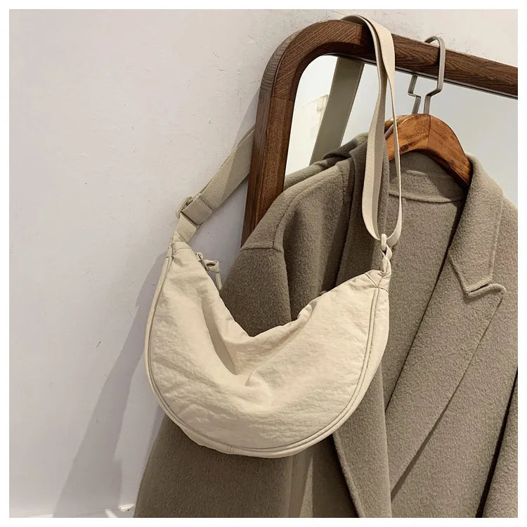 Casual Nylon Hobos Crossbody Bag for Women Designer Shoulder Bags Large Capacity Tote Lady Travel Shopper Bag Female Purses 2024