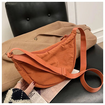 Casual Nylon Hobos Crossbody Bag for Women Designer Shoulder Bags Large Capacity Tote Lady Travel Shopper Bag Female Purses 2024