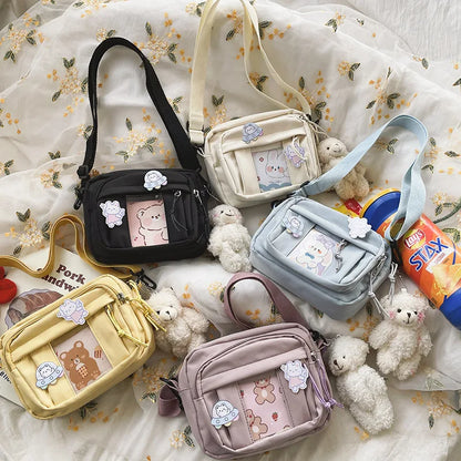 New Kawaii Bag Girls 2024 New JK Transparent Bag Small Crossbody Bag For Women Purses and Handbags Shoulder Bag Itabag Bolso