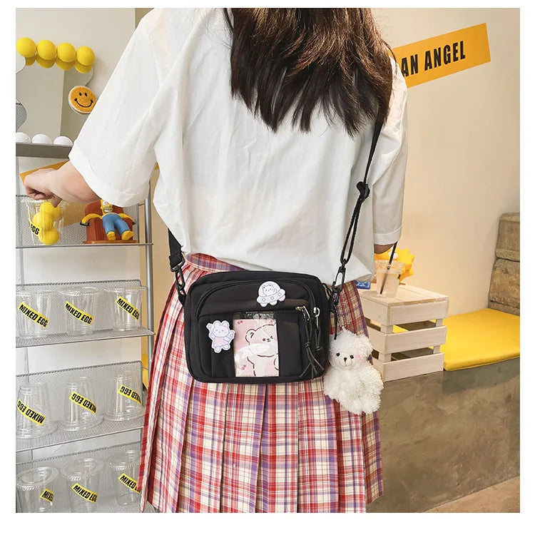 New Kawaii Bag Girls 2024 New JK Transparent Bag Small Crossbody Bag For Women Purses and Handbags Shoulder Bag Itabag Bolso