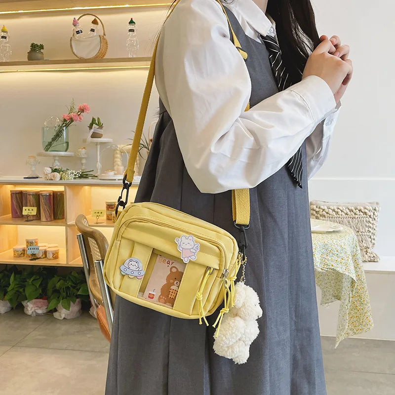 New Kawaii Bag Girls 2024 New JK Transparent Bag Small Crossbody Bag For Women Purses and Handbags Shoulder Bag Itabag Bolso