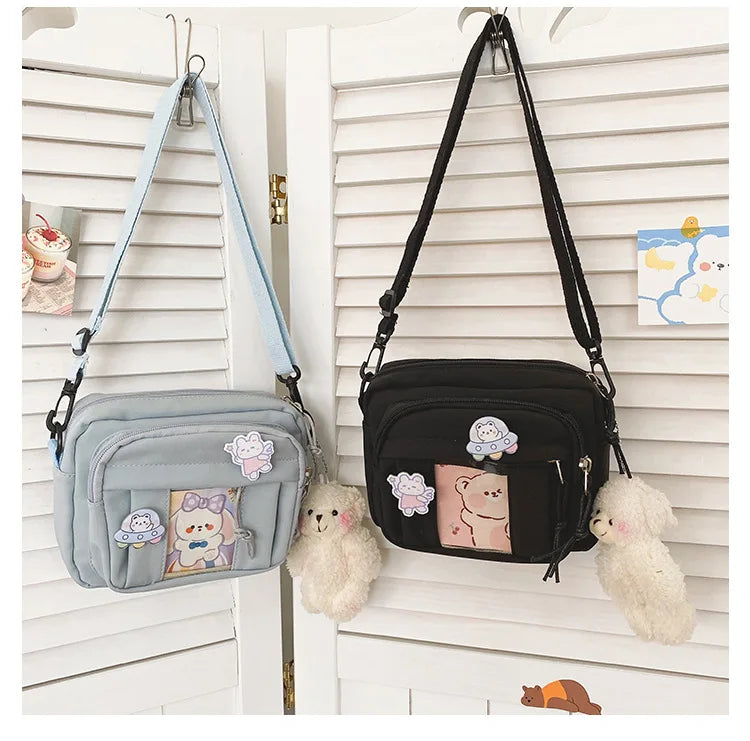 New Kawaii Bag Girls 2024 New JK Transparent Bag Small Crossbody Bag For Women Purses and Handbags Shoulder Bag Itabag Bolso