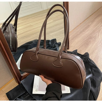 Advanced Sense Retro Pu Zipper Ladies Shoulder Bags Trend 2024 Light Luxury Hot Sale Bags for Women New Bolsas Femininas